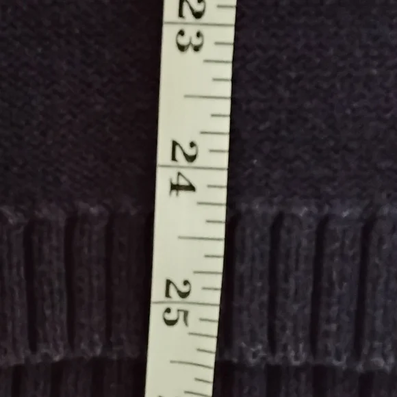 Coldwater Creek Navy Cable Knit Turtleneck Sweater - Picture 7 of 7